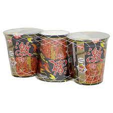 Nissin Instant Noodles Cup Dry Type Korean Hot Chili Chicken Flavour (71g x 3Pcs)